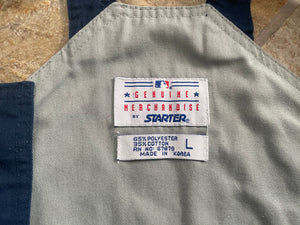 Vintage New York Yankees Starter Pin Stripe Overalls Baseball Shorts, Size Large