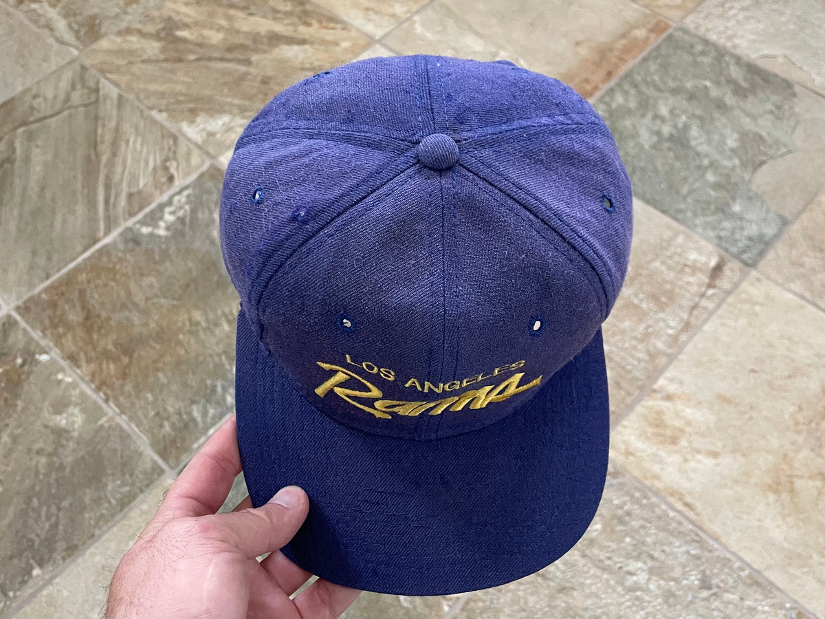 90s Sports Specialties Los Angeles Rams Single Line Script Snapback