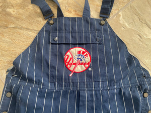 Vintage New York Yankees Starter Pin Stripe Overalls Baseball Shorts, Size Large