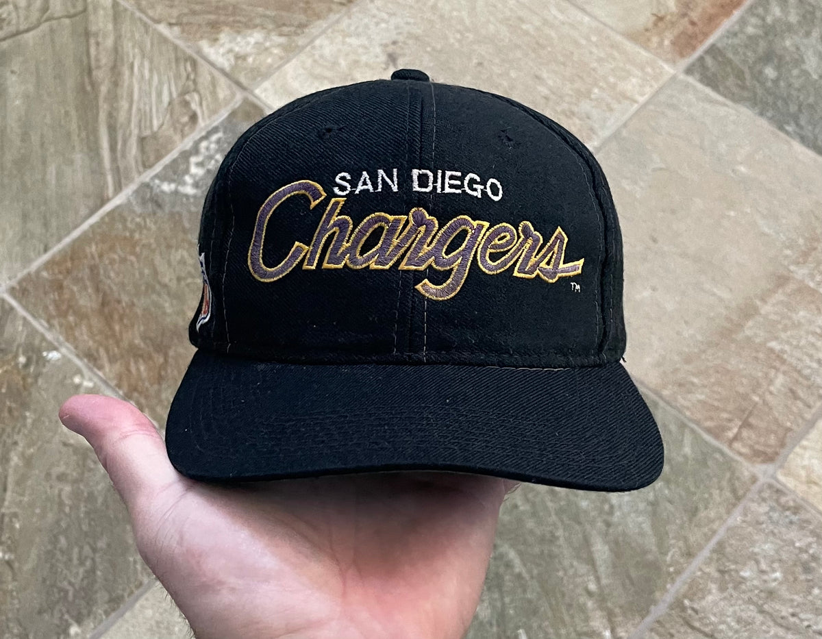 Vintage San Diego Chargers Sports Specialties Wool Script Fitted Hat Cap  Rare