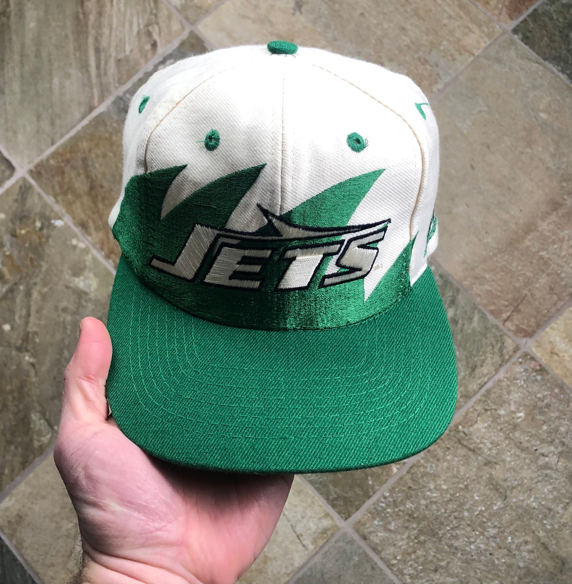 New York Jets Shark Tooth Snap Back Hat Vintage Style Brand New