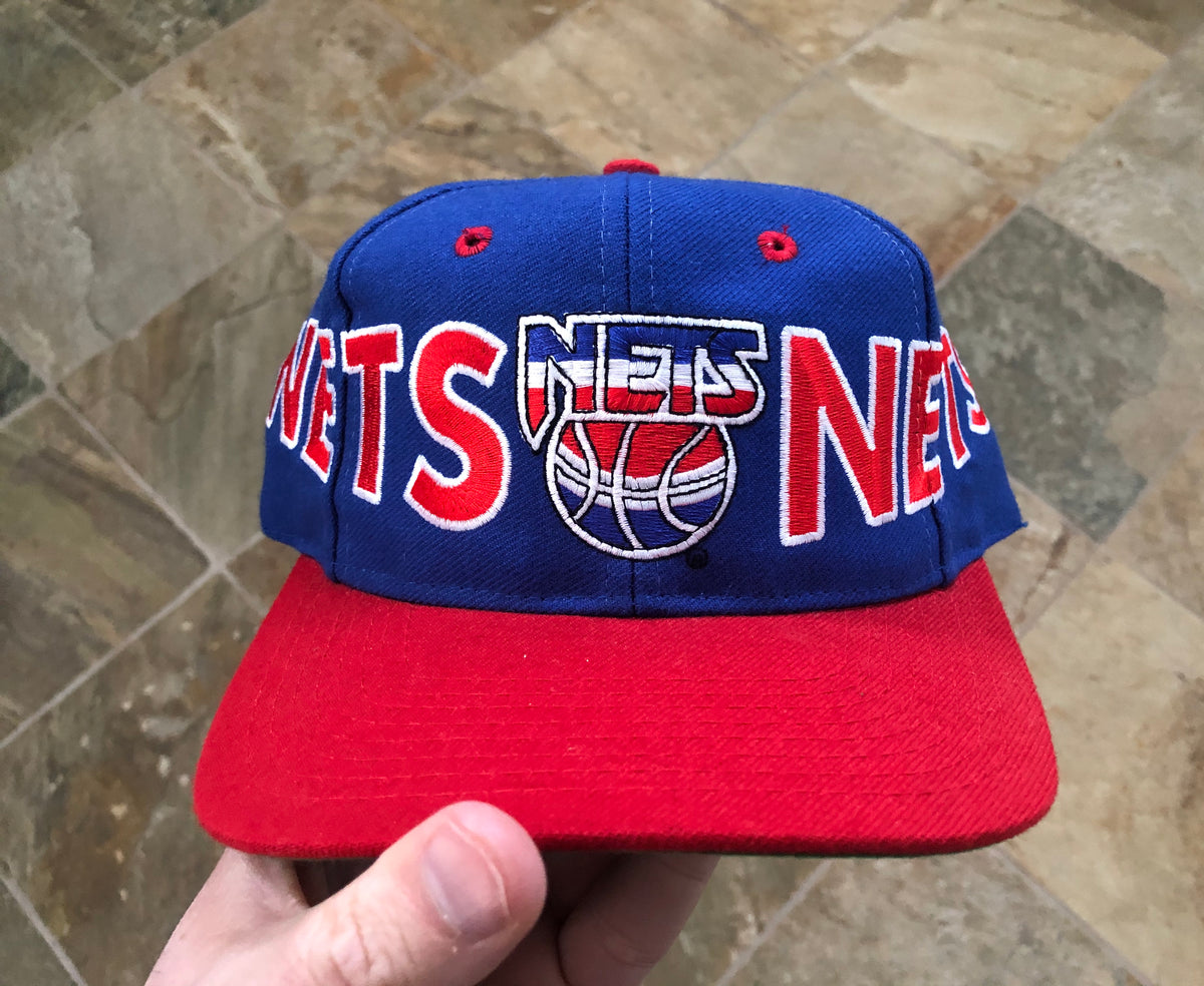 Vintage New Jersey Nets AJD Tri-Panel SnapBack Basketball Hat