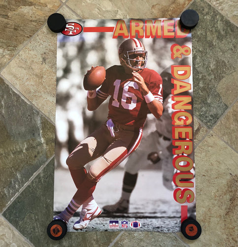 Vintage San Francisco 49ers Joe Montana Starline NFL Football Poster