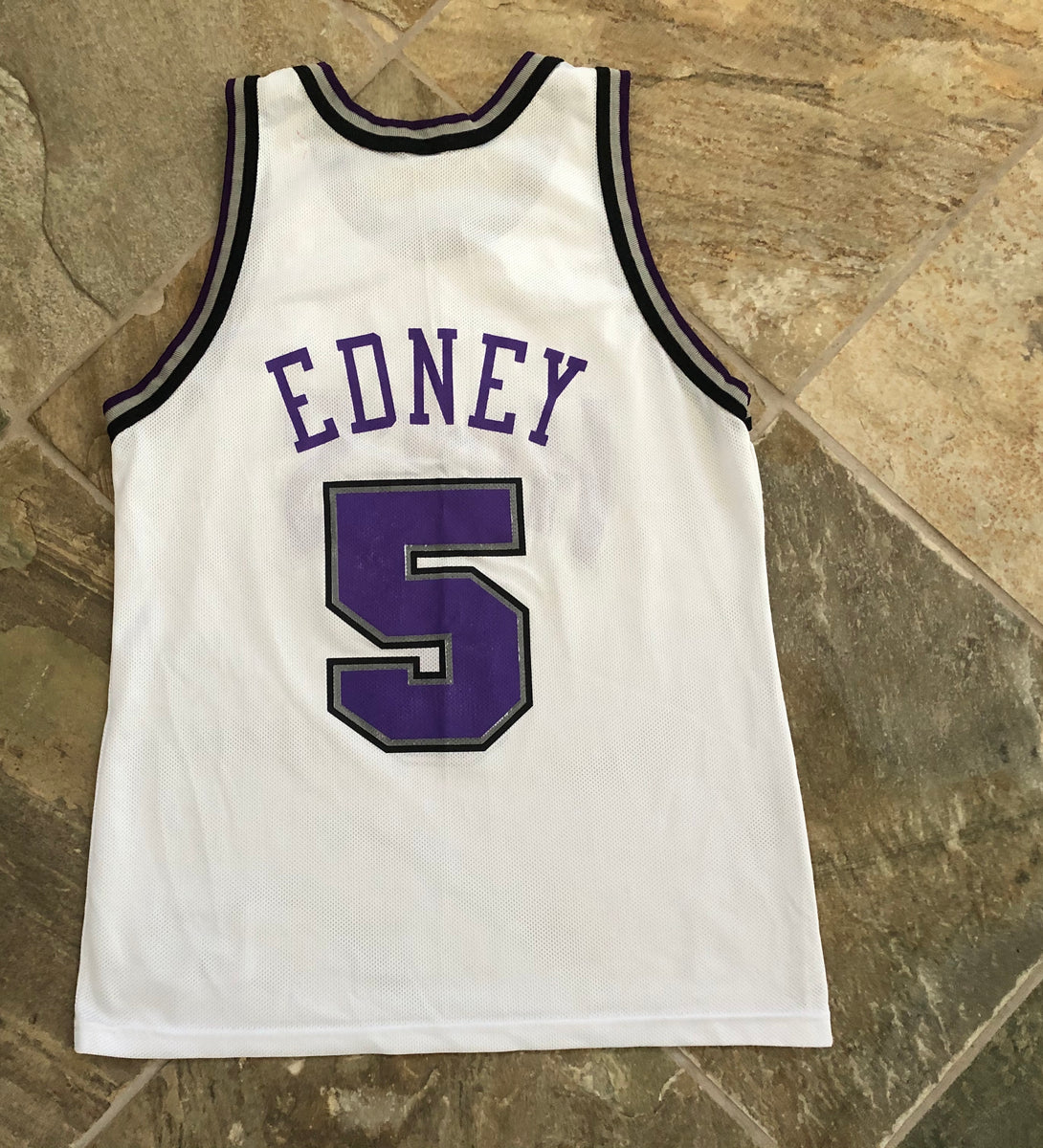 1995-97 SACRAMENTO KINGS EDNEY #5 CHAMPION JERSEY (HOME) M