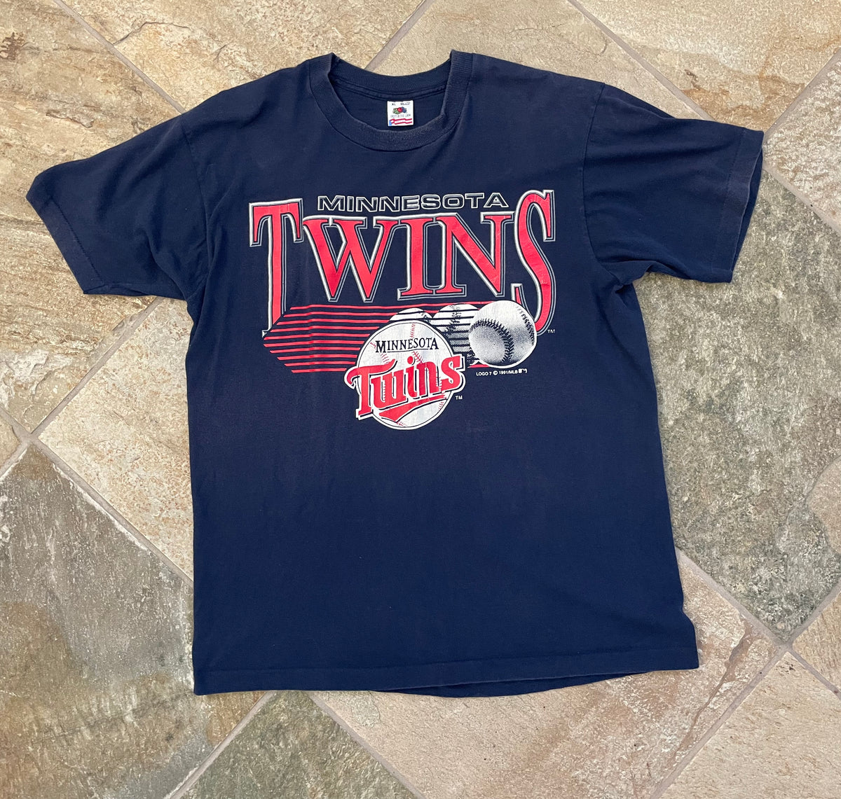Vintage Minnesota Twins Logo 7 Baseball Tshirt, Size XL – Stuck In