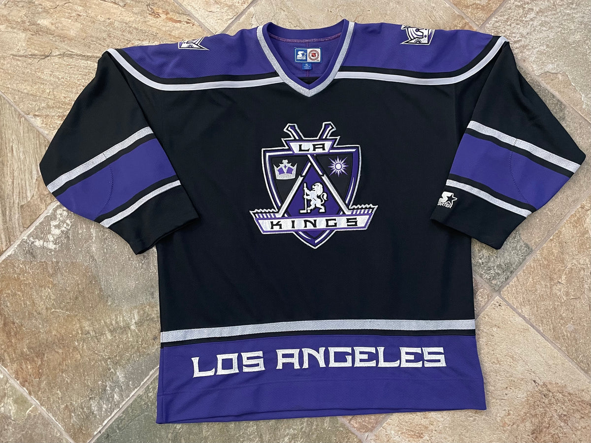 Purple and white 90s Los Angeles Kings NHL size XL - Depop