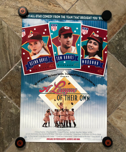Vintage A League Of Their Own Movie Baseball Poster