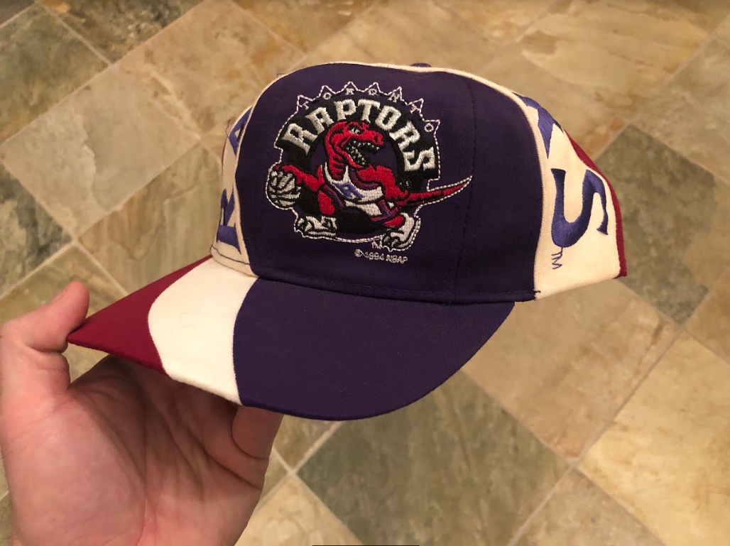 Toronto Raptors Twins Enterprise Swirl Vintage 90's Snapback Cap Hat -  NWT