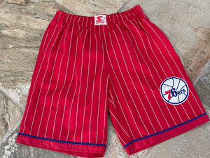 Vintage Philadelphia 76ers Starter Pinstripe Basketball Shorts, Size Large