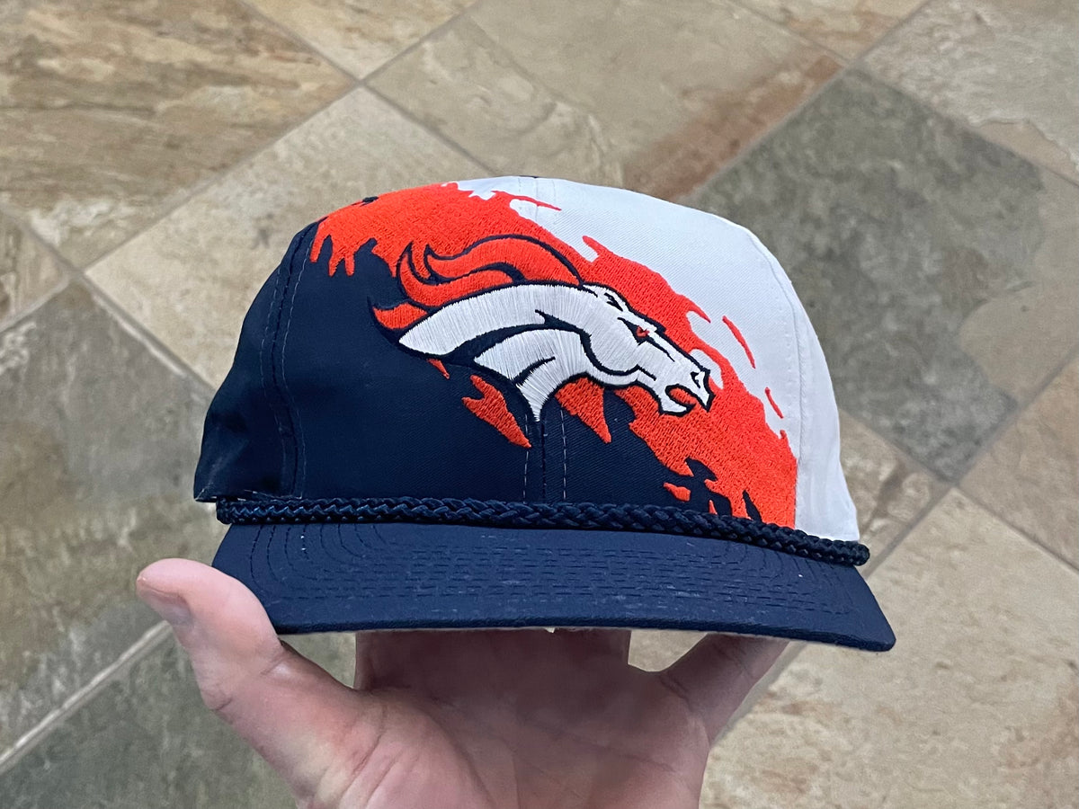 Vintage NFL Denver Broncos Splash Logo 7 Twill Snapback Hat