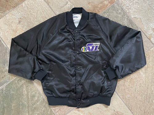 Vintage Utah Jazz Chalkline Satin Basketball Jacket, Size Medium
