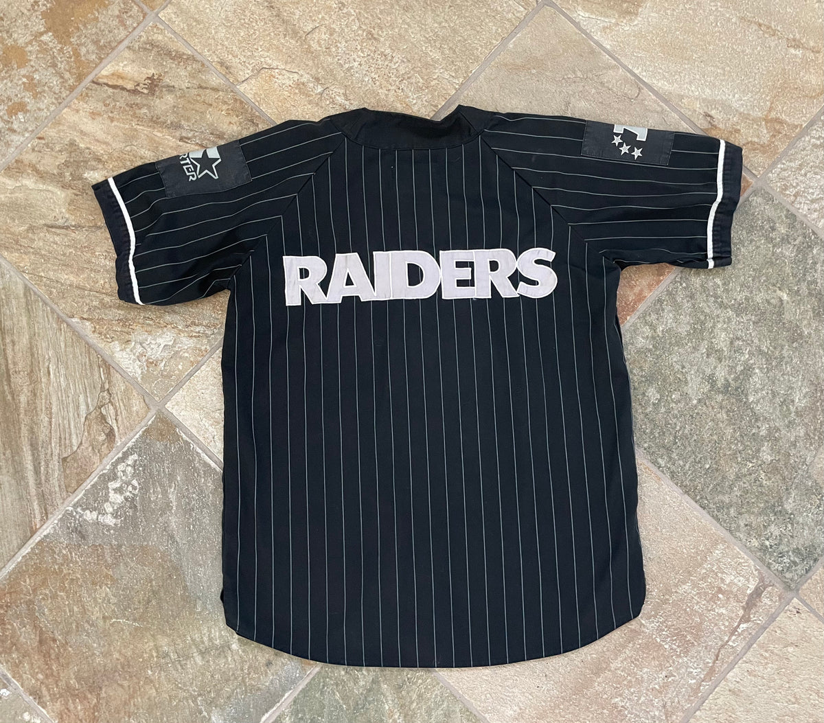 Vintage Los Angeles Raiders Starter Pin Stripe Football Jersey