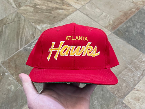 Vintage Atlanta Hawks Sports Specialties Script Snapback Basketball Hat