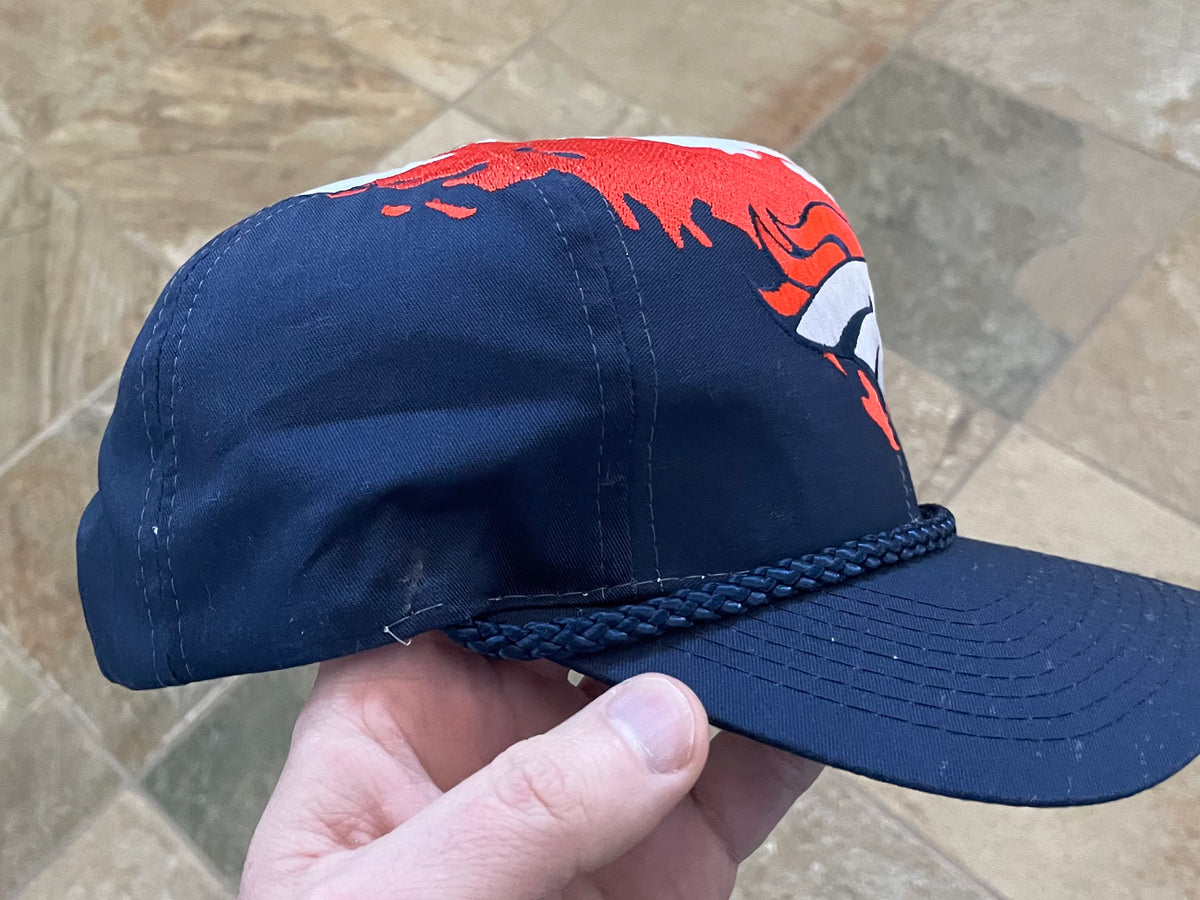 Vintage NFL Denver Broncos Splash Logo 7 Twill Snapback Hat