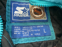 Load image into Gallery viewer, Vintage San Jose Sharks Starter Parka Hockey Jacket, Size Large