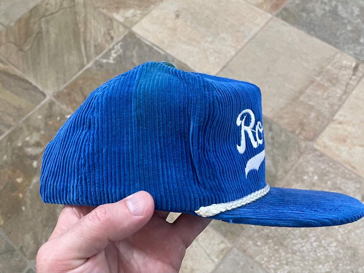 NEW Vintage 80's Kansas City Royals MLB Baseball Corduroy Snapback Hat