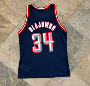 Vintage Houston Rockets Hakeem Olajuwon Champion Basketball Jersey, Size 48, XL