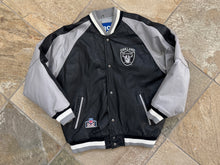 Load image into Gallery viewer, Vintage Oakland Raiders Pro Player Leather Football Jacket, Size Large