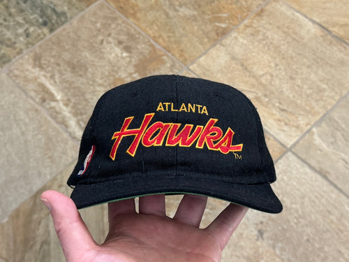 Vintage Atlanta Hawks Sports Specialties Script Snapback Basketball Hat