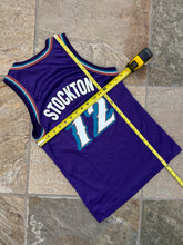 Load image into Gallery viewer, Vintage Utah Jazz John Stockton Champion Basketball Jersey, Size Youth Medium, 10-12