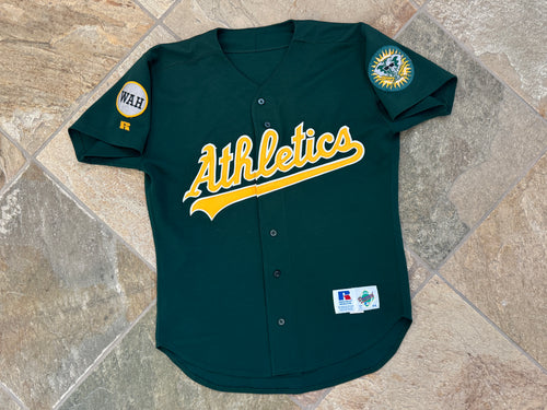 Vintage Oakland Athletics Bob Alejo Game Worn Russell Athletic Baseball Jersey, Size 44, Large