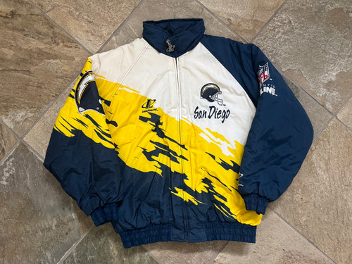 Vintage San Diego Chargers Logo Athletic Splash Football Jacket, Size Large