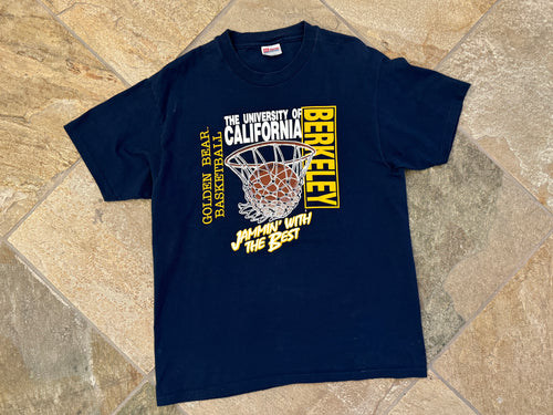 Vintage Berkeley Cal Golden Bears Basketball College TShirt, Size Large