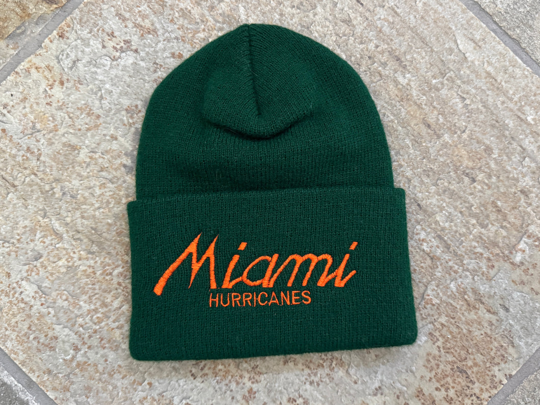 Vintage Miami Hurricanes Sports Specialties Script Beanie College Hat