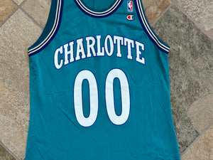 Vintage Charlotte Hornets Tony Delk Champion Basketball Jersey, Size 44, Large