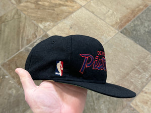 Vintage Detroit Pistons Sports Specialties Script Snapback Basketball Hat