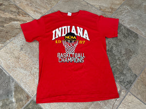 Vintage Indiana Hoosiers 1987 Champion College Basketball TShirt, Size Large