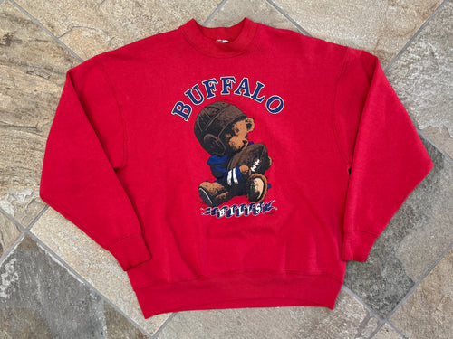 Vintage Buffalo Bills Cliff Engle Teddy Bear Football Sweatshirt, Size Large