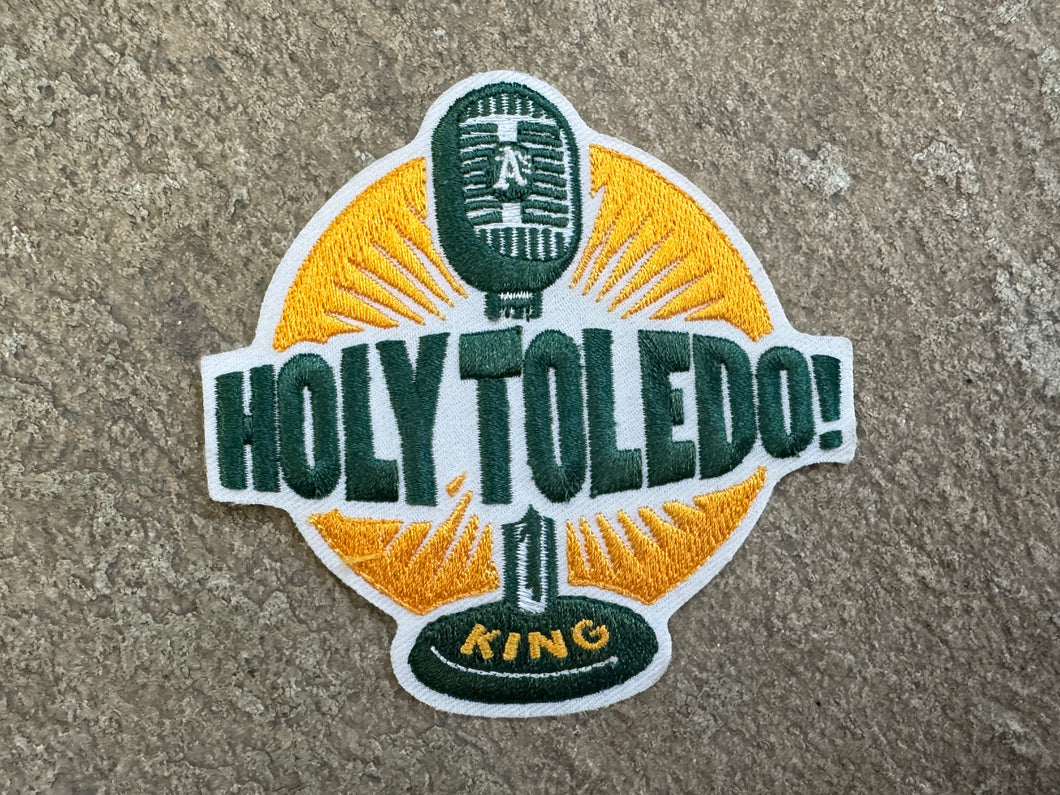 Vintage Oakland Athletics Bill King Holy Toledo Baseball Jersey Patch ###