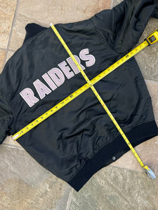 Vintage Los Angeles Raiders Starter Satin Football Jacket, Size Large