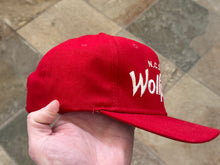 Load image into Gallery viewer, Vintage NC State Wolfpack Sports Specialties Script Snapback College Hat