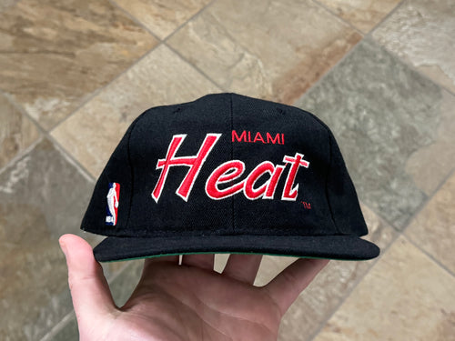 Vintage Miami Heat Sports Specialties Script Snapback Basketball Hat
