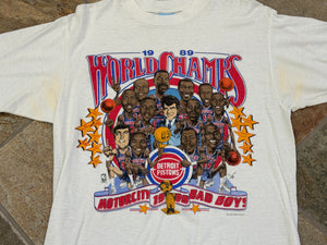 Vintage Detroit Pistons Salem 1989 World Champions Basketball TShirt, Size Large