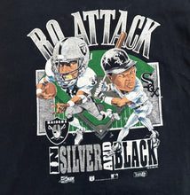 Load image into Gallery viewer, Vintage Raiders White Sox Bo Jackson Salem Football TShirt, Size Large