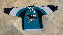 Load image into Gallery viewer, Vintage San Jose Sharks Scott Hannan CCM Hockey Jersey, Size Medium