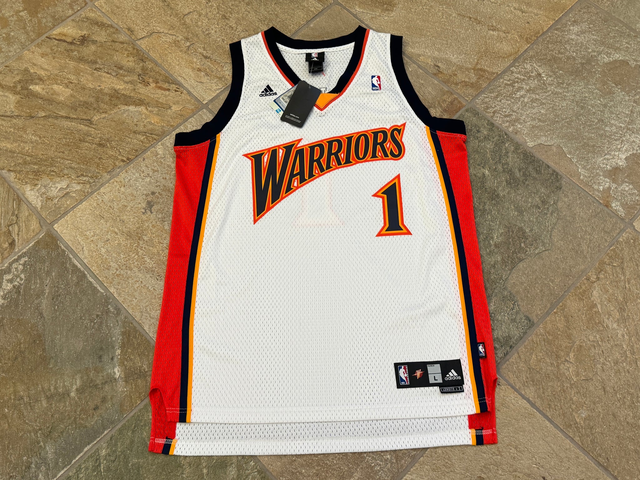 Vintage Golden State Warriors Stephen Jackson Adidas Basketball 