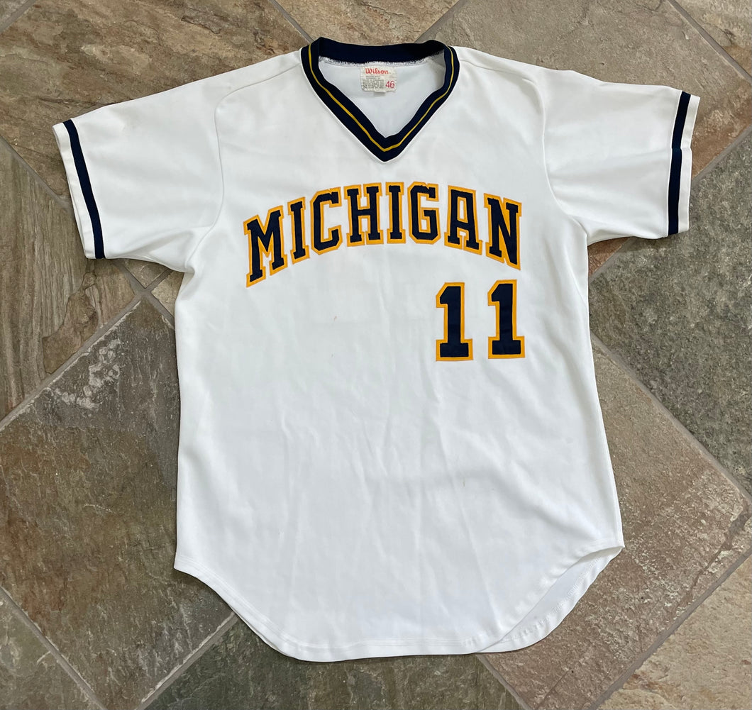 Vintage Michigan Wolverines Game Worn Wilson College Baseball Jersey, Size 46, Large