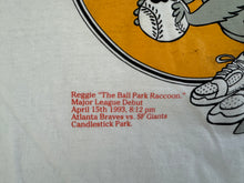 Load image into Gallery viewer, Vintage San Francisco Giants Reggie the Raccoon Baseball TShirt, Size Large