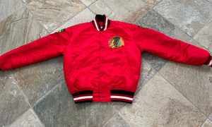 Vintage Chicago Blackhawks Starter Satin Hockey Jacket, Size Large