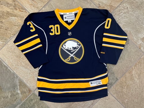 Vintage Buffalo Sabres Ryan Miller Reebok Hockey Jersey, Size Youth L/XL, 18-20