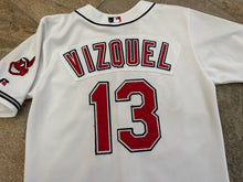 Load image into Gallery viewer, Vintage Cleveland Indians Omar Vizquel Majestic Baseball Jersey, Size Youth Large, 14-16