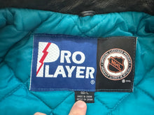 Load image into Gallery viewer, Vintage San Jose Sharks Pro Player Leather Hockey Jacket, Size Large