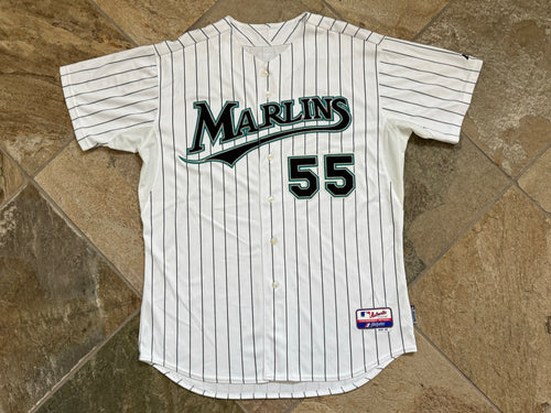 Florida Marlins Josh Johnson Team Issued Majestic Baseball Jersey, Size 50