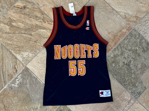 Vintage Denver Nuggets Dikembe Mutombo Champion Basketball Jersey, Size 40, Medium