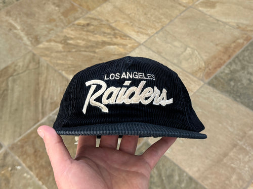 Vintage Los Angeles Raiders Sports Specialties Corduroy Script Football Hat