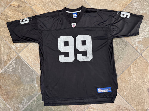 Vintage Oakland Raiders Warren Sapp Reebok Football Jersey, Size XXL